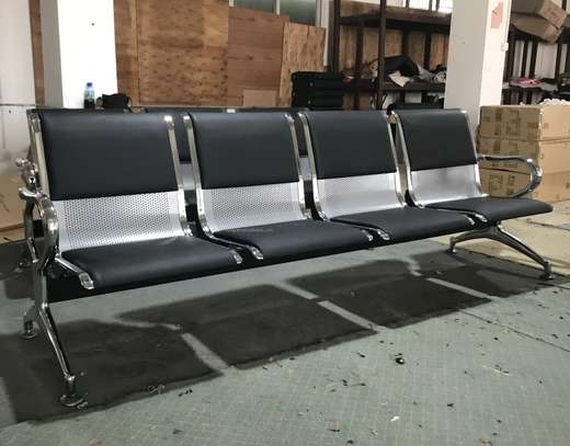 Office Bench:  4-Link Padded Modern Visitor Bench image 4