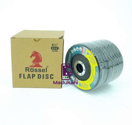 10PCS 4½ inch 115mm Flap Disc Aluminium Oxide Grit 80 image 1