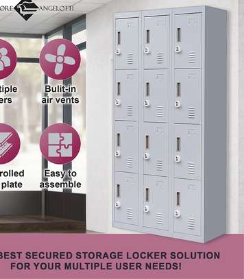 OFFICE CABINET: 12 Locker Angelica Storage Office Cabinet image 5