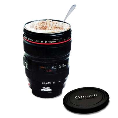 New Caniam SLR Camera Lens Mugs,Plastic Coffee Mug, 400ML Lens Cups image 1