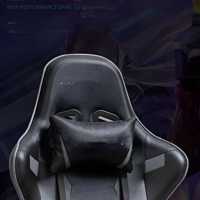 Office Chair: Back Angle Leather Game Chair Ergonomic Design image 3