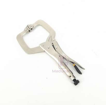 11 inch 280mm Locking Pliers C Clamp with Swivel Pad Tips image 5