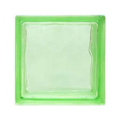 Cloudy Green Glass Blocks. image 1