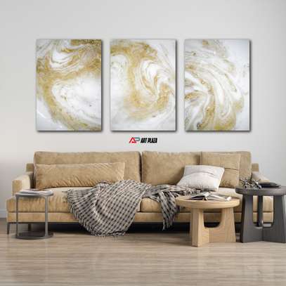 3 piece abstract wall hangings image 2
