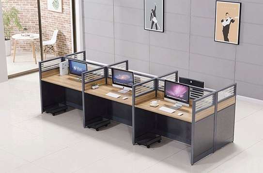 Executive Modern MDF 6-Way Work Station image 1