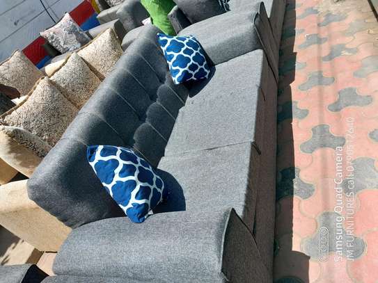 Grey back permanent 3seater sofa set on sell image 2
