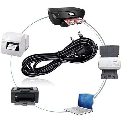 Laptop Power Flower Cable White Fused – 3 Pin Plug image 2