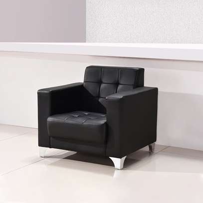 5-Seater Quality Leather Reception Sofa Set image 5