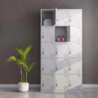Office Cabinets; 15 Locker Steel Office Storage Unit image 1