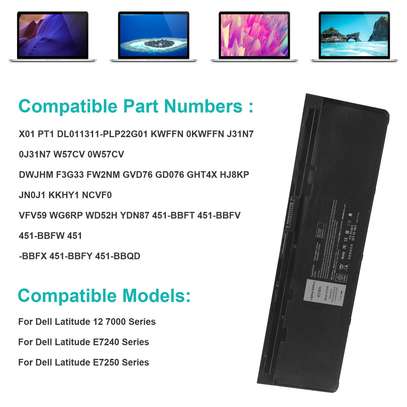 Dell E7240 E7250 7240 7250 Ultrabook WD52H VFV59 Battery image 2