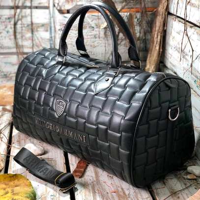 ITEM: *_Designer Leather Duffle Mulla Bag image 1
