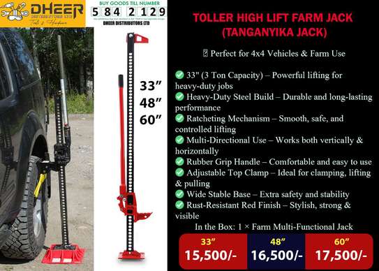 Toller Farm Jack Heavy-Duty Steel Red 33", 48" and 60" image 3