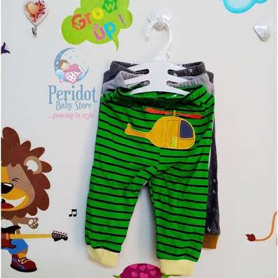 3 PCS Boy Trouser Set -Multicolor / Print Varies image 2