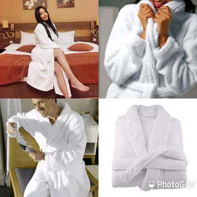 ? *white cotton bathrobes ??* image 1