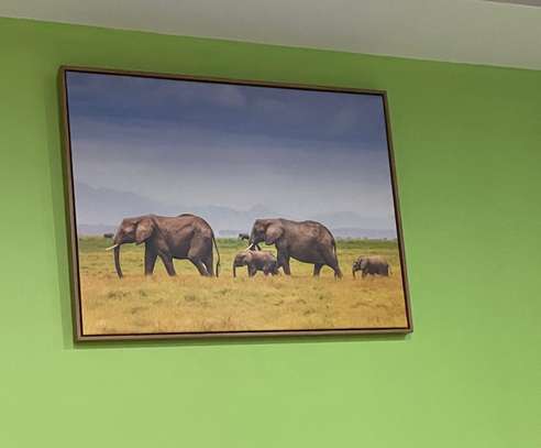 Elephant canvas painting frame image 3