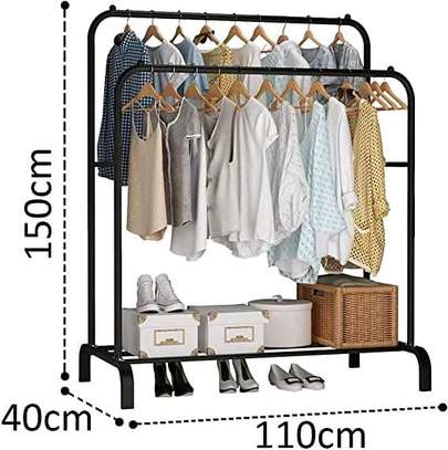 Double Pole Clothing Rack image 1