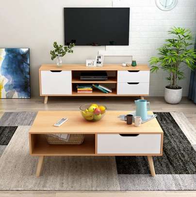 tv stand and coffee table set image 3