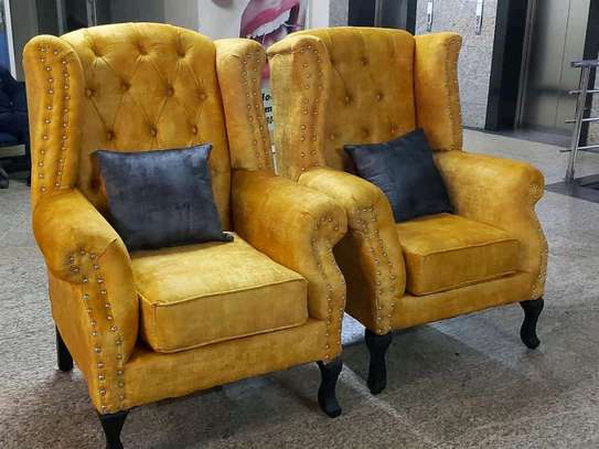 Wingback arm chairs image 1