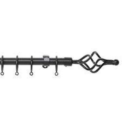 Black new curtain rods image 1