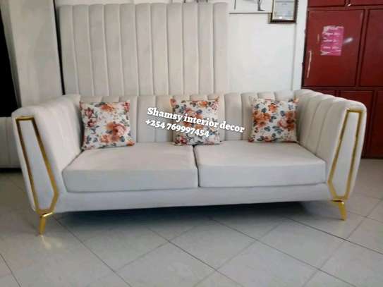 LATEST 3 SEATER SOFA IN WHITE image 1