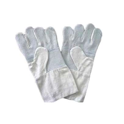 Grey Chrome Leather Gloves image 3