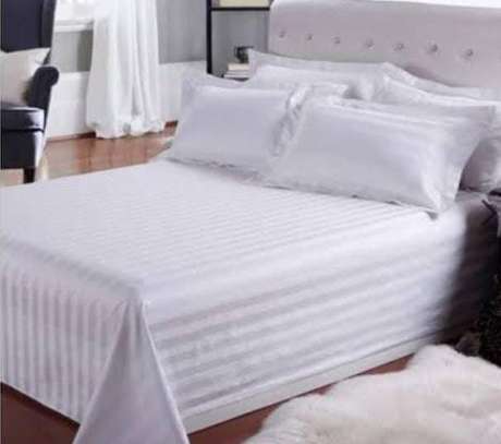 Pure cotton,pure white, stripped quality bedsheets image 11