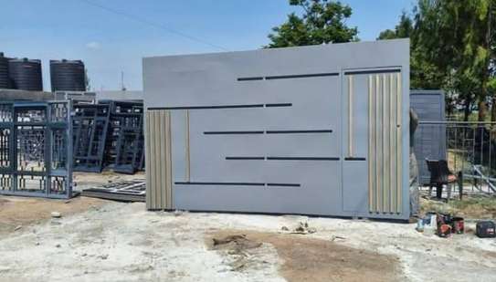 Executive heavy steel modern gates with Top security image 11