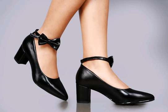 Ladies low heeled fancy shoes image 2
