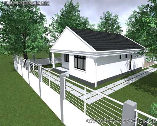 2 bedroom  with concrete gutter (house plan) image 3