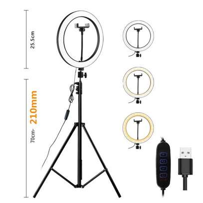 Generic 10 Inch Ring Light With 7ft (210CM) Tripod Stand image 1