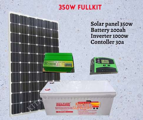 350 w   solar  fullkit  with 200ah  alltop battery image 1