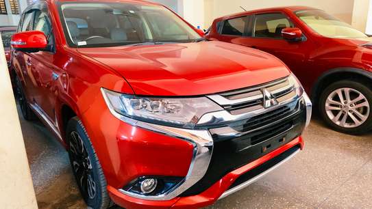 Mitsubishi outlander PHEV hybrid red 2017 image 2