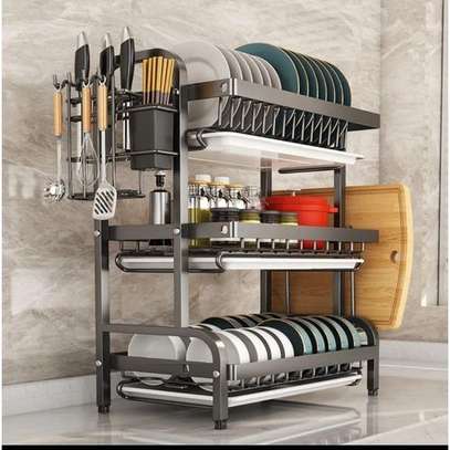Over The Sink Dish Drying Rack,3 tier image 1
