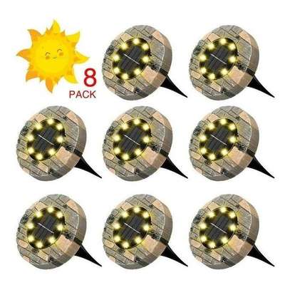 8 Pack Solar  marble Ground Lights for lawn pathway garden image 2