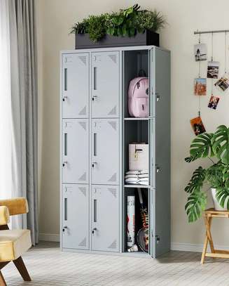 Durable 9-Compartment Steel Locker Cabinet for Office Use image 3