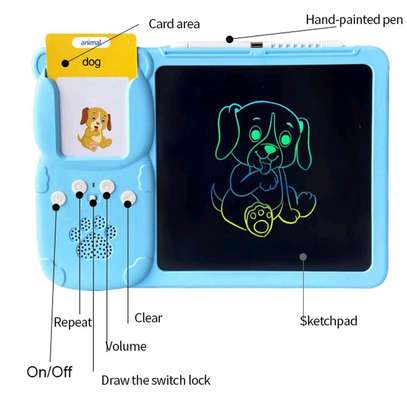2in1 talking flashcards with an LCD writing pad image 1