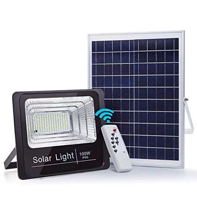 100 Watts Solar LED Flood Light 100w outdoor solar lighting image 1
