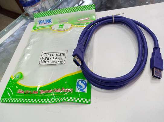 USB 3.0 A Male To A Male AM-AM Extension Cable, Length: 1.5m image 1