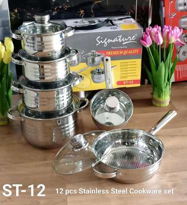 Stainless steel cookware set image 1