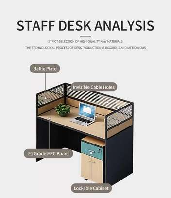 Office Desk: 4-Way Modular Office Workstation image 5