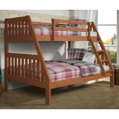 Queen size hardwood beds. image 1