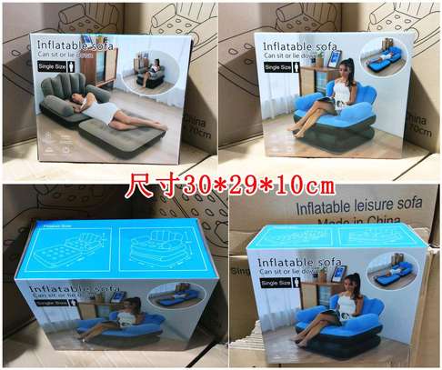 *5 in 1 inflatable Couch lazy Sofa bed with L-shaped armrest image 7