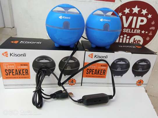 Kisonli Portable Desktop Laptop Multimedia Bass Speakers image 1