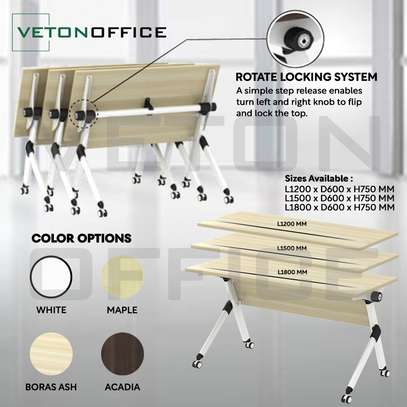 Brown Foldable Conference Meeting Table image 9