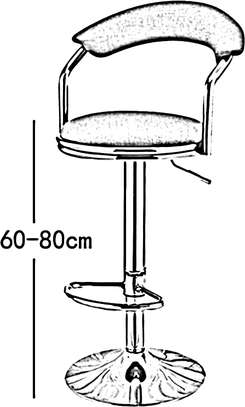 Office barstools: Black Modern Visitor Stool Bar Stool image 3