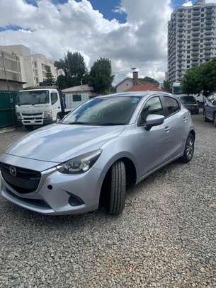 Mazda Demio gray color 2018 model fully loaded silver. image 3