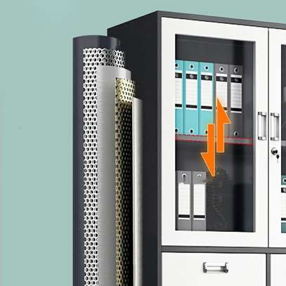 2-Door metallic office storage cabinet image 8