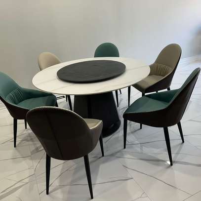 Marble Turntable Dining Set image 3