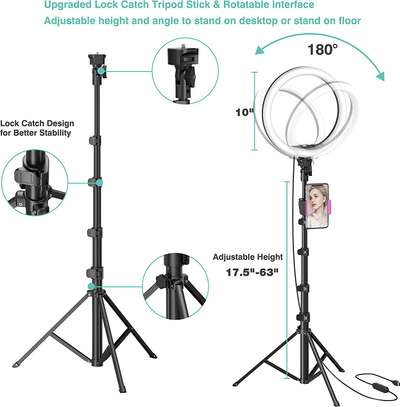 10 inch Ring Light with Stand and 360° Adjustable image 2