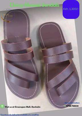 For the lovers of beaded and non beaded men leather sandals image 7